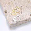 Image de Breloques en 304 Acier Inoxydable La Saint Valentin Cœur Multicolore 2 Pcs