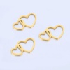 Image de Breloques en 304 Acier Inoxydable La Saint Valentin Cœur Multicolore 2 Pcs