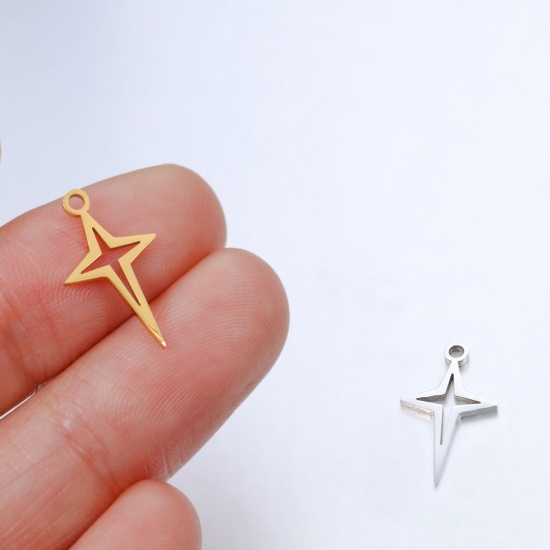 Picture of 304 Stainless Steel Galaxy Charms Multicolor Star