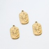 Picture of 304 Stainless Steel Galaxy Charms Gold Plated Rectangle Star