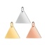 Picture of 304 Stainless Steel Geometry Series Charms Multicolor Triangle Blank Stamping Tags