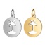 Immagine di 304 Acciaio Inossidabile Charms Tondo Multicolore Albero di Cocco 2 Pz