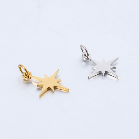 Breloques en 304 Acier Inoxydable Galaxie Multicolore Etoile 1 Pièce