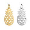 Image de Breloques en 304 Acier Inoxydable Ananas Multicolore 2 Pcs