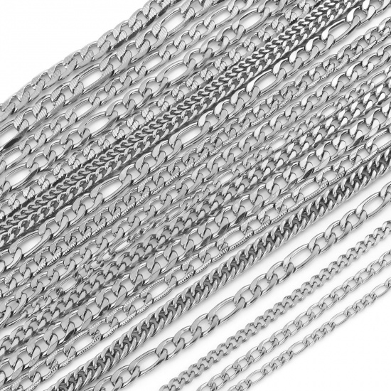 Picture of Stainless Steel Foxtail Chain Necklace Silver Tone
