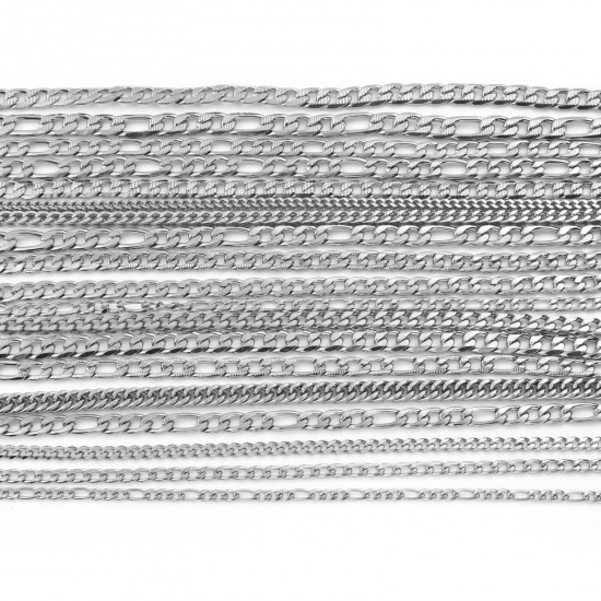 Picture of Stainless Steel Foxtail Chain Necklace Silver Tone