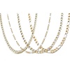Picture of Stainless Steel Cuban Link 3:1 Figaro Chain Necklace Gold Plated & Silver Tone
