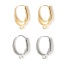 Immagine di Ottone clip orecchio Vero Oro Placcato W/ Loop 20mm x 11mm, Dimensione di Posta / Cavo: (18 misura), 2 Pz