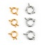 Immagine di 304 Acciaio Inossidabile Chiusure Connettori Volante Tondo Oro Placcato & Tono Argento 10 Pz