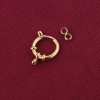 Imagen de 304 Acero Inoxidable Broche Primavera Ronda Oro Plateado & Tono Plata 10 Unidades