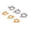 Imagen de 304 Acero Inoxidable Broche Primavera Ronda Oro Plateado & Tono Plata 10 Unidades