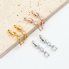 Bild von Messing Falten über Extender Clasps für DIY-Armband Halskette Schmuck machen Bunt Transparent Strassstein 2 Stück