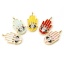 Immagine di Ottone Religione Charms Palmo Vero Oro Placcato Multicolore Smalto Trasparente Cubic Zirconiae 24mm x 13mm, 1 Pz