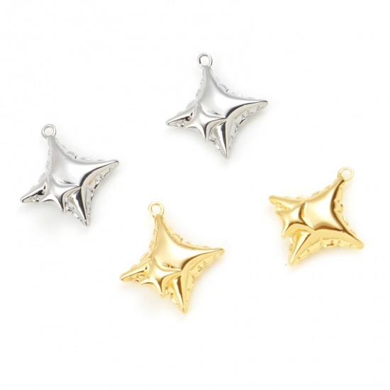 Imagen de Latón Galaxia Colgantes Charms Estrella Multicolor 15mm x 13mm, 2 Unidades