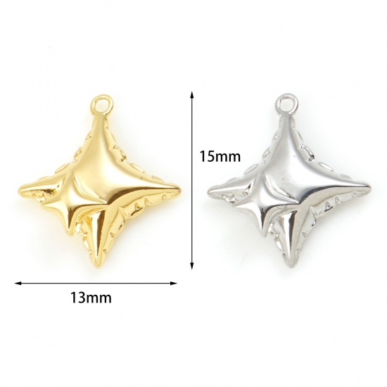 Imagen de Latón Galaxia Colgantes Charms Estrella Multicolor 15mm x 13mm, 2 Unidades