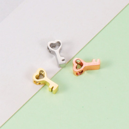 Picture of 304 Stainless Steel Beads Key Multicolor Polished