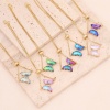 Picture of Brass Insect Adjustable Slider/ Slide Bolo Bracelets Gold Plated Butterfly Animal Multicolour Cubic Zirconia