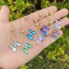 Picture of Brass Insect Adjustable Slider/ Slide Bolo Bracelets Gold Plated Butterfly Animal Multicolour Cubic Zirconia