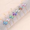 Picture of Brass Insect Adjustable Slider/ Slide Bolo Bracelets Gold Plated Butterfly Animal Multicolour Cubic Zirconia