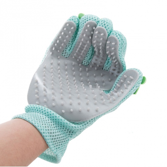 Picture of Mesh Fabric Pet Cleaning Brush To Remove Hair Pet Grooming Massage Gloves