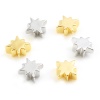 Imagen de Latón Galaxia Cuentas 18K Oro Real Chapado Estrella Aprox 6mm x 6mm, Agujero: acerca de 1mm, 10 Unidades
