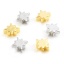 Immagine di Ottone Galassia Perline 18K Vero Oro Placcato Stella Circa 6mmx 6mm, Foro:Circa 1mm, 10 Pz