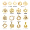 Picture of Brass Galaxy Charms Sun Real Gold Plated 15mm x 13mm
