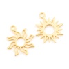 Picture of Brass Galaxy Charms Sun Real Gold Plated 15mm x 13mm