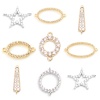 Picture of Brass Connectors Real Gold Plated Oval Clear Cubic Zirconia