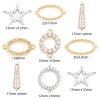 Picture of Brass Connectors Real Gold Plated Oval Clear Cubic Zirconia