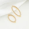 Picture of Brass Connectors Real Gold Plated Oval Clear Cubic Zirconia