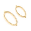 Picture of Brass Connectors Real Gold Plated Oval Clear Cubic Zirconia