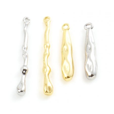 Brass Pendants Irregular Real Gold Plated Drop