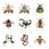 Image de Broche Epingle Rétro Insecte Animal à Strass Coloré 1 Pièce