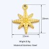 Bild von 304 Edelstahl Religiöse Schmuck Hexagramm Davidstern Charms Hexagramm Davidstern Bunt 18mm x 15mm, 1 Stück