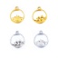 Picture of 304 Stainless Steel Charms Multicolor Round Wave Hollow 18mm x 15mm