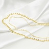 Picture of Brass Cubic Zirconia Handmade Link Chain Findings Real Gold Plated Multicolor 1 M