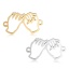 Immagine di 304 Acciaio Inossidabile Migliori Amici Connettore Mani Multicolore Mignolo Giuro Filigrana 22.5mm x 13mm, 1 Pz