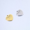 Immagine di 304 Acciaio Inossidabile San Valentino Charms Cuore Multicolore Striscia 10mm x 10mm, 1 Pz