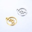 Immagine di 304 Acciaio Inossidabile Tempo Collezione Charms Tondo Multicolore Stella a Quattro Punte Filigrana 14mm x 12mm, 1 Pz
