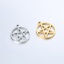Bild von 304 Edelstahl Charms Rund Bunt Pentagramm Hohl 17mm x 15mm, 1 Stück