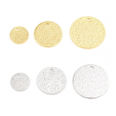 Breloques en Laiton Rond Plaqué Or Véritable Amas Stellaire 10 Pcs
