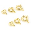 Picture of Hypoallergenic Brass Bolt Spring Ring Clasps Round Disc Real Gold Plated