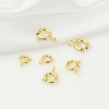 Picture of Hypoallergenic Brass Bolt Spring Ring Clasps Round Disc Real Gold Plated