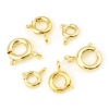 Picture of Hypoallergenic Brass Bolt Spring Ring Clasps Round Disc Real Gold Plated