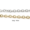 Image de Chaîne Maille Forçat Colliers en Acier Inoxydable Multicolore 44cm Long, 1 Pièce