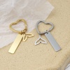 Immagine di Acciaio Inossidabile Gioielli Oceanici Anello Portachiavi Multicolore Coda di Balena Modifiche in bianco di timbratura Un Lato 7.2cm x 3.1cm, 1 Pz
