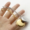 Picture of Stainless Steel Ocean Jewelry Keychain & Keyring Multicolor Round Disc Blank Stamping Tags One Side 10.8cm x 3cm, 1 Piece