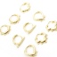 Immagine di Ottone clip orecchio Vero Oro Placcato Cuore Nuvole W/ Loop 2 Paia