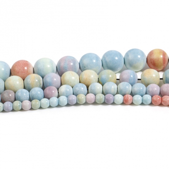 Immagine di Agata ( Naturale/Tintura ) Perline Tondo Multicolore 1 Filo